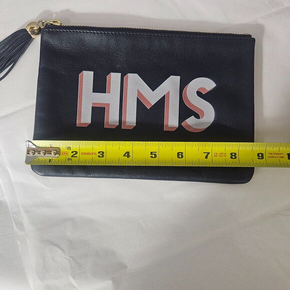 Mark & Graham Leather Makeup Pouch Monagramed HMS - Here's My Stuff - Picture 4 of 6